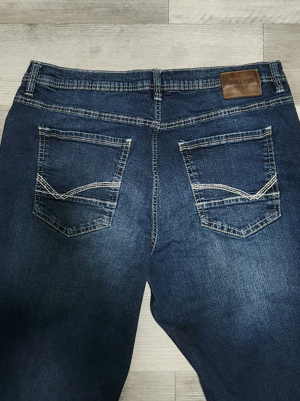 Reclaim Dark Blue Fade Wash Straight Leg Denim Jeans Mens Size 40L - Picture 8 of 15